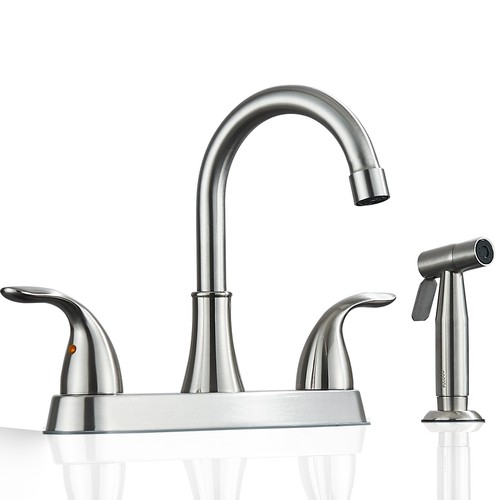 Brushed nickel kitchen faucet - nickel,
