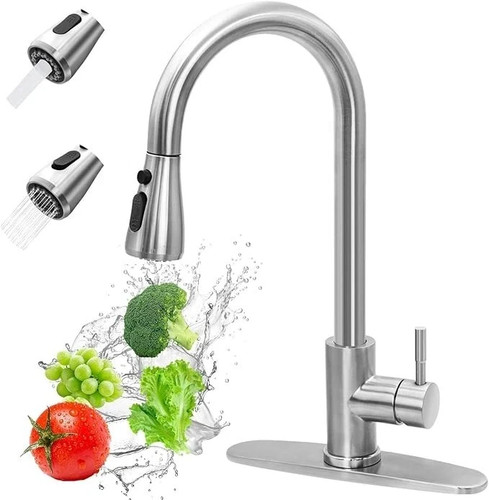 Silver kitchen faucet sink - kitchen,